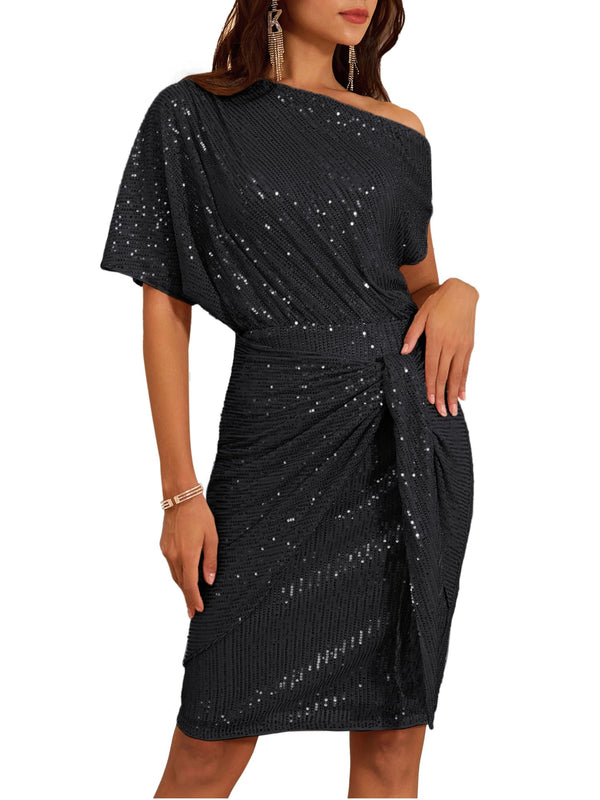 Women's Off Shoulder Sequins Bodycon Dress (Buy 2 Free Shipping)