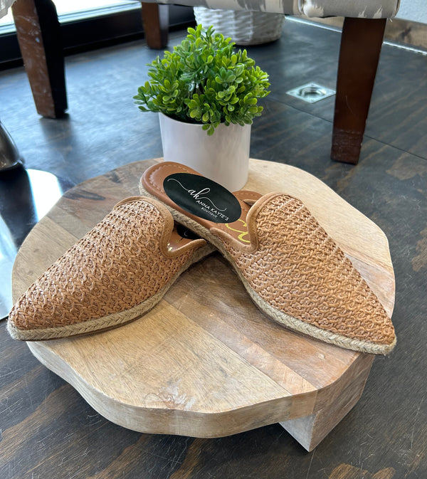 Ivy Woven Raffia Mule- Multiple Options